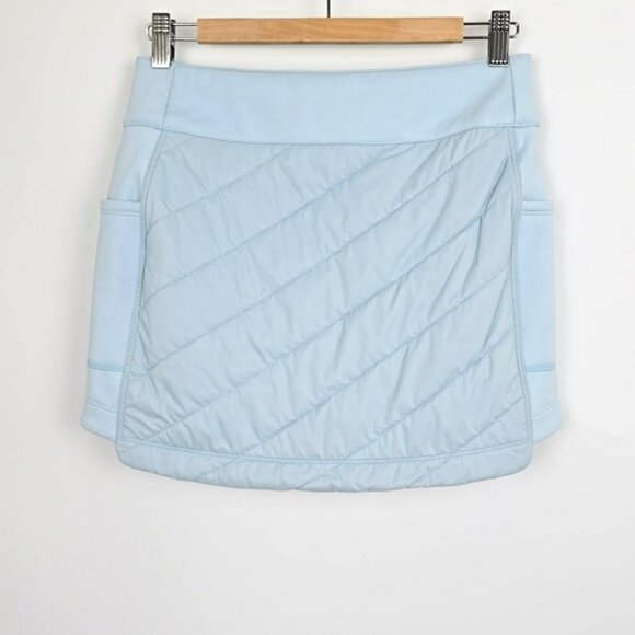 NWT Smartwool Smartloft Women's Quilted Pull On Skirt Winter Sky Blue Pockets XS - Picture 3 of 16